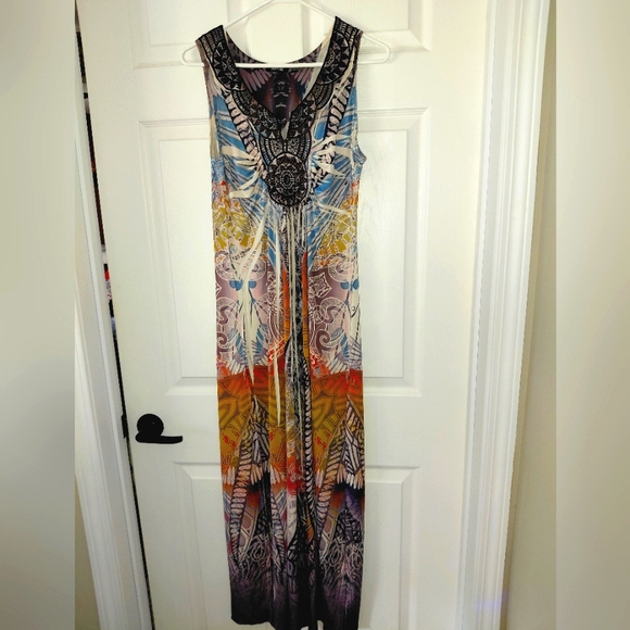 Apt. 9 Dresses & Skirts - Apt. 9 Purple and Blue Sleeveless Scoop Neck Maxi Sundress